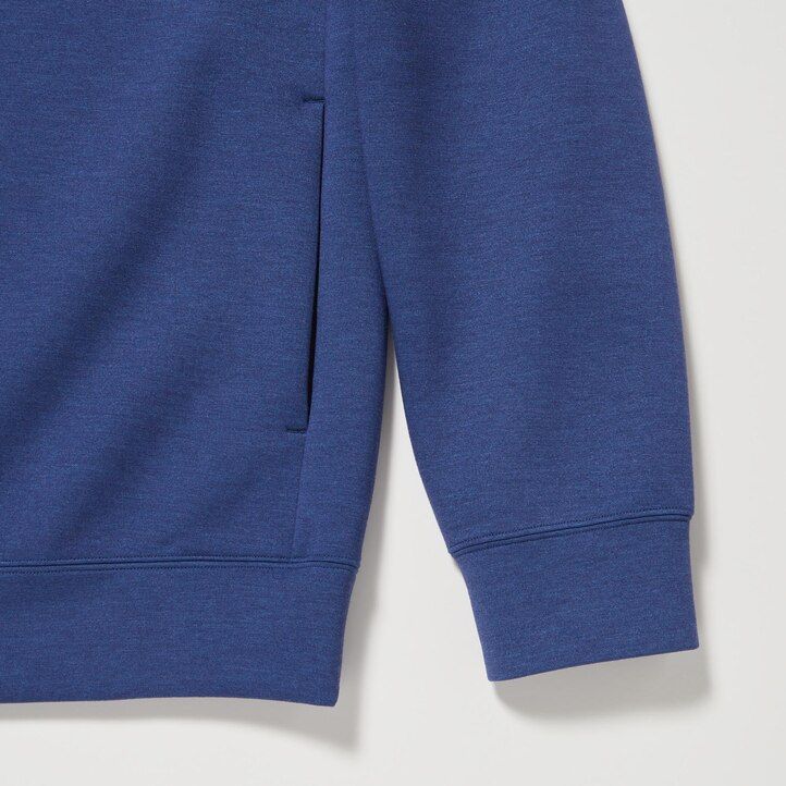 grey mens uniqlo dry sweat stretch pullover hoodie