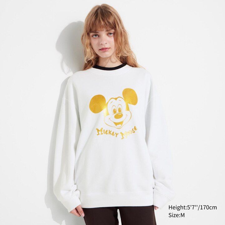 white uniqlo mickey shines ut graphic sweatshirt mens hoodie