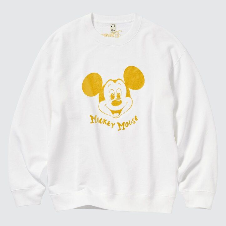 white uniqlo mickey shines ut graphic sweatshirt mens hoodie