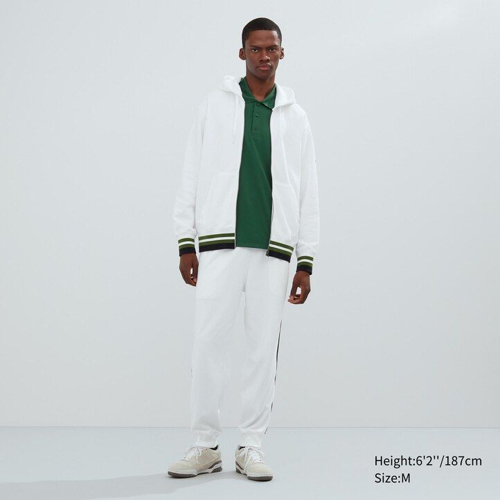white uniqlo sweat zipped mens hoodie