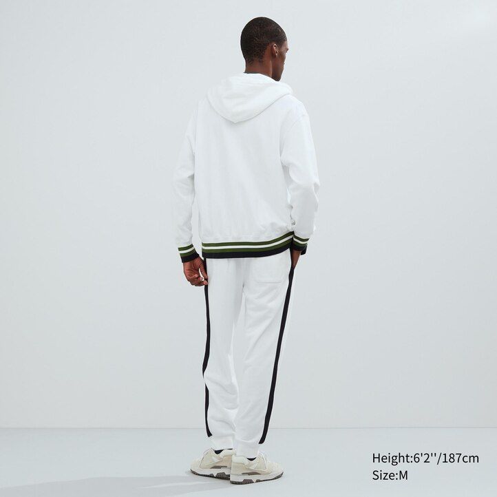 white uniqlo sweat zipped mens hoodie