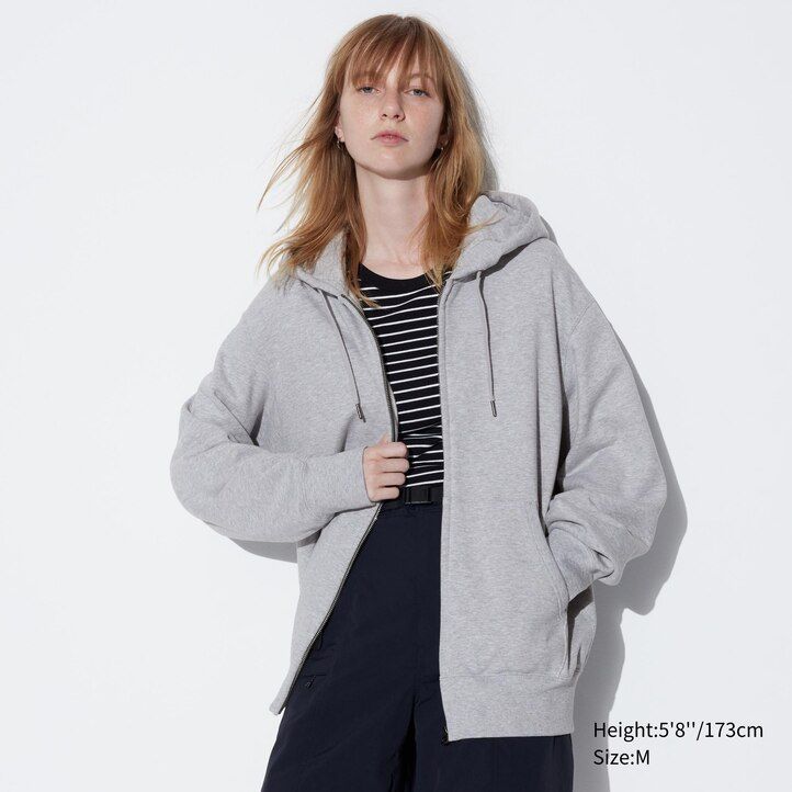 uniqlo sweat zipped mens hoodie blue