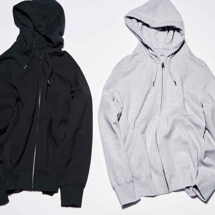 uniqlo sweat zipped mens hoodie blue