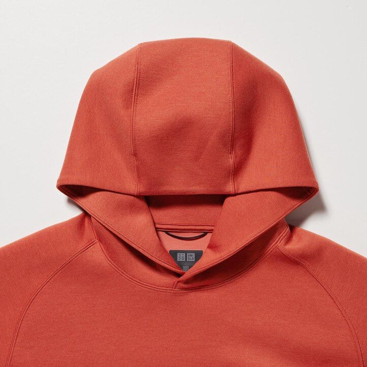 blue mens uniqlo dry stretch hoodie