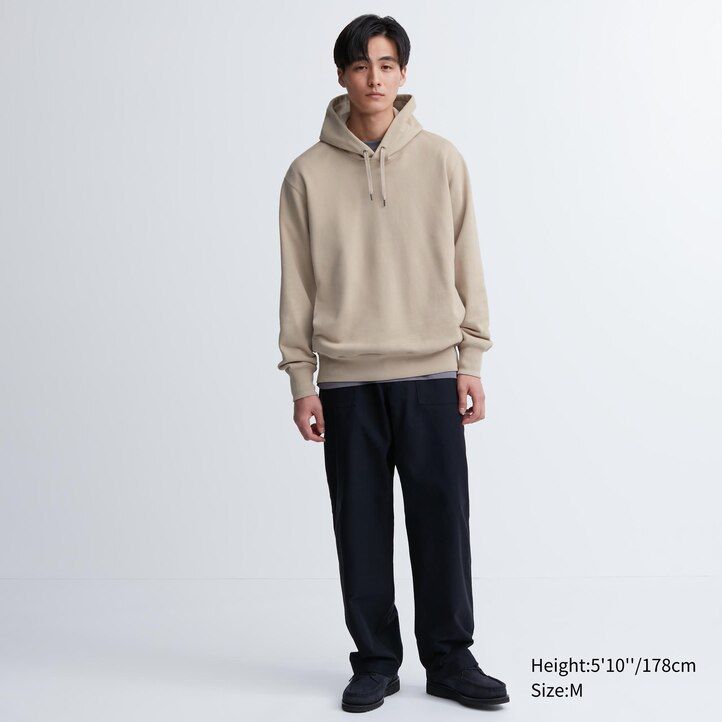 uniqlo sweat pullover mens hoodie grey