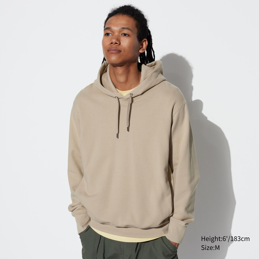 beige uniqlo pullover mens hoodie