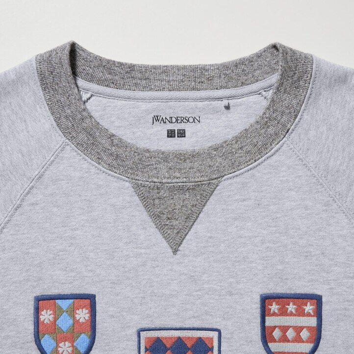 uniqlo college sweatshirt mens hoodie grey