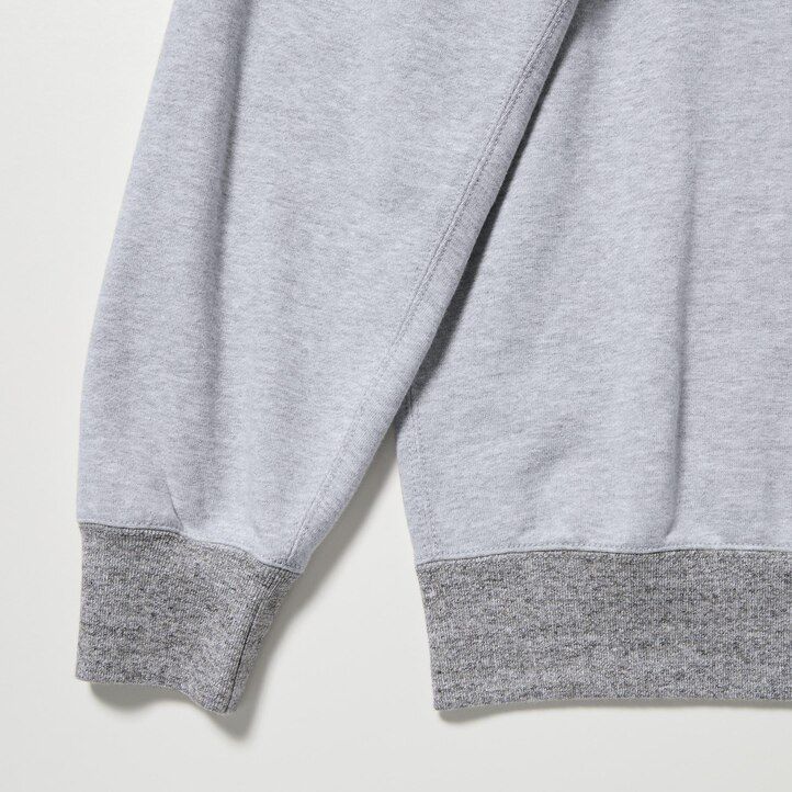 uniqlo college sweatshirt mens hoodie grey