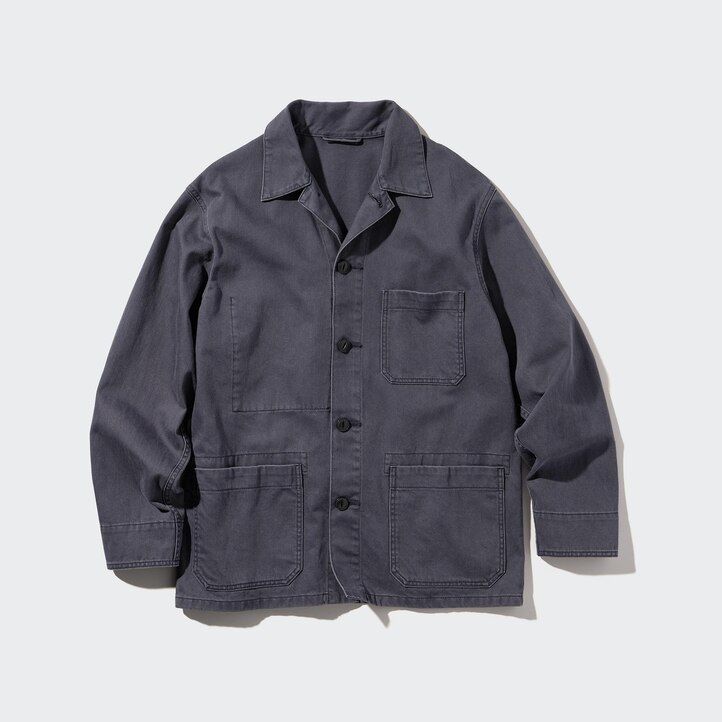 mens uniqlo utility jackets brown