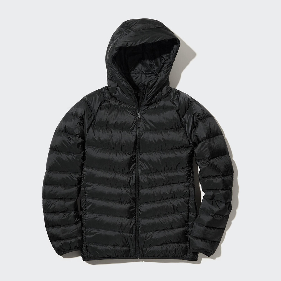 black mens uniqlo ultra light down 3d cut jackets