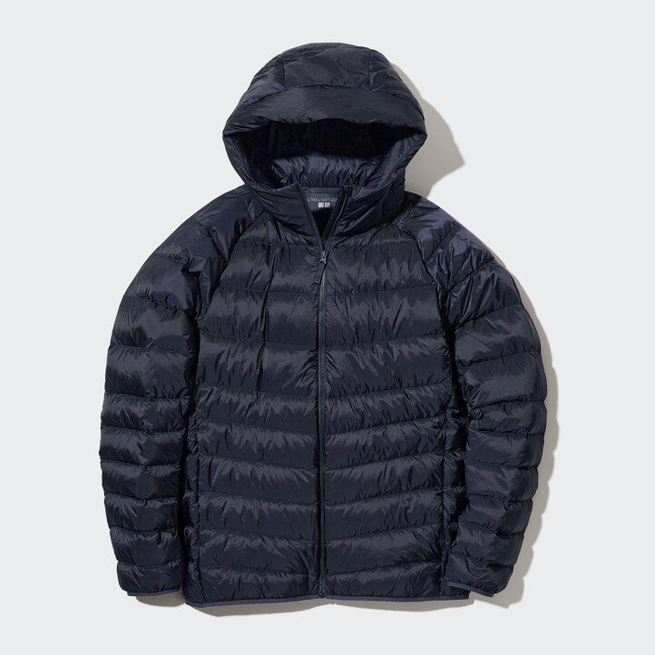 black mens uniqlo ultra light down 3d cut jackets