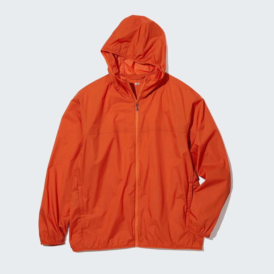 uniqlo uv protection pocketable mens jackets orange