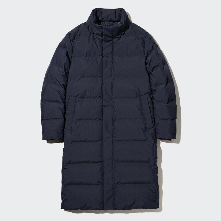 black mens uniqlo seamless down jackets