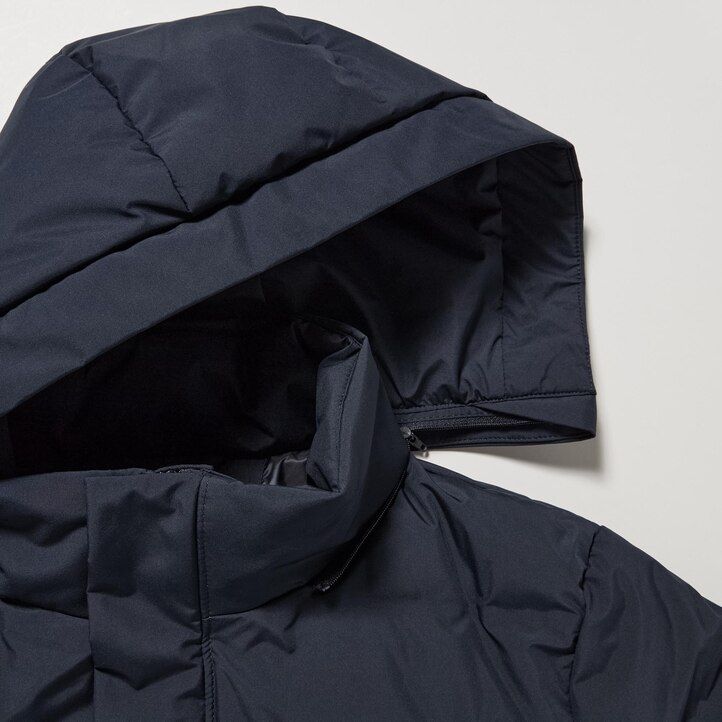 black mens uniqlo seamless down jackets