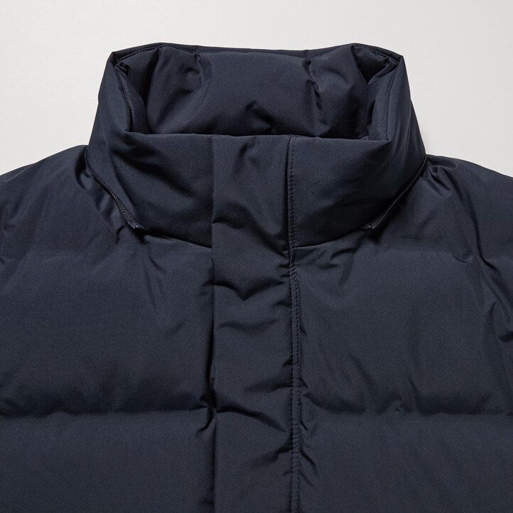 black mens uniqlo seamless down jackets