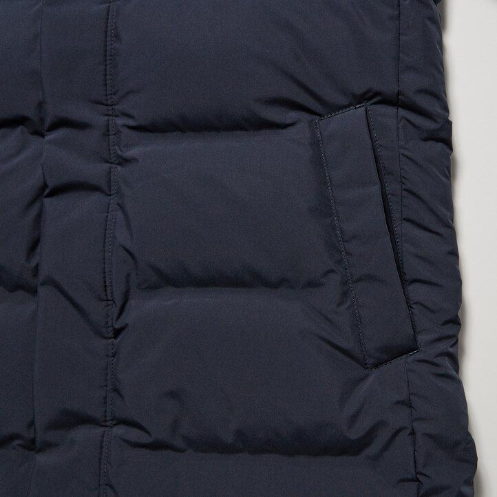 black mens uniqlo seamless down jackets