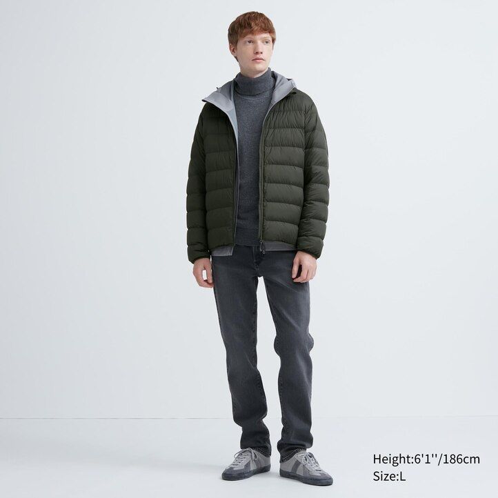blue mens uniqlo ultra light down 3d cut quilted jackets free shipping