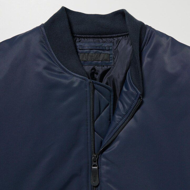 black mens uniqlo ma 1 blouson jackets