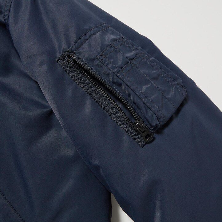 black mens uniqlo ma 1 blouson jackets