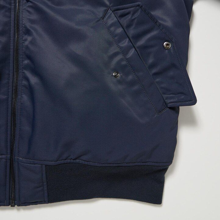 black mens uniqlo ma 1 blouson jackets