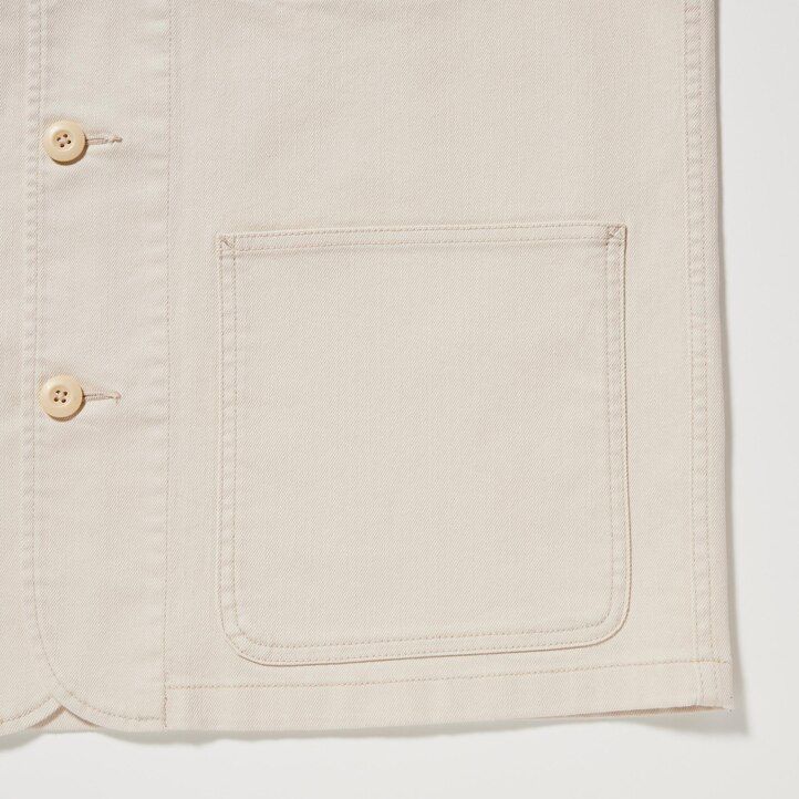 white mens uniqlo denim utility jackets
