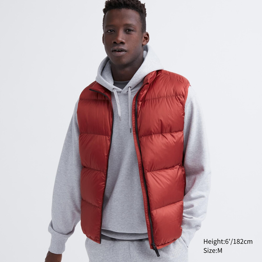 mens uniqlo ultra light down jackets red