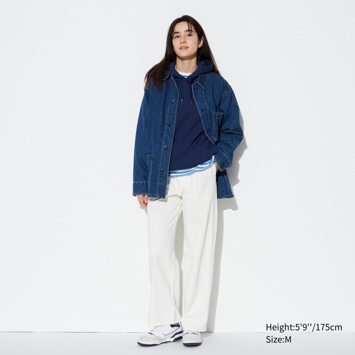 mens uniqlo denim utility jackets blue