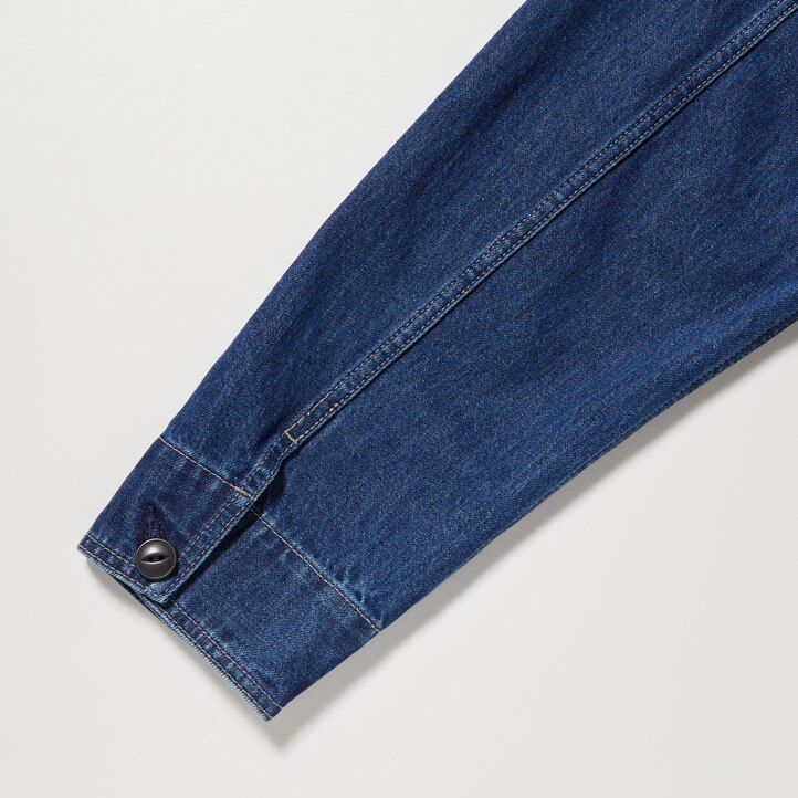 mens uniqlo denim utility jackets blue