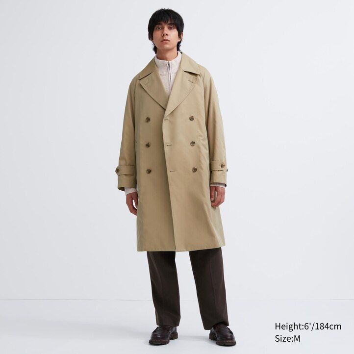 navy mens uniqlo trench jackets