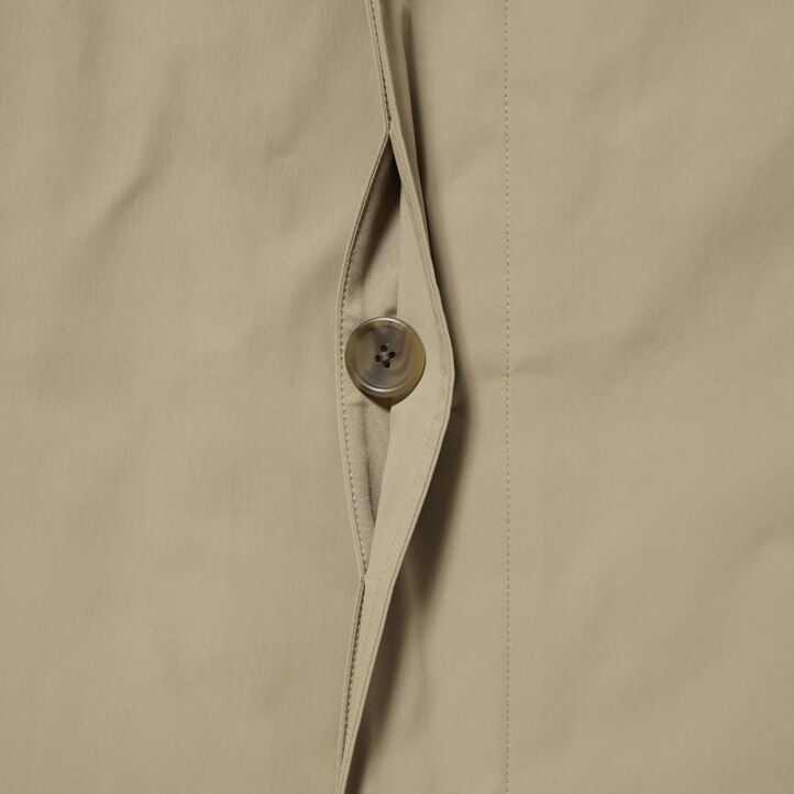 beige uniqlo two way single breasted mens jackets
