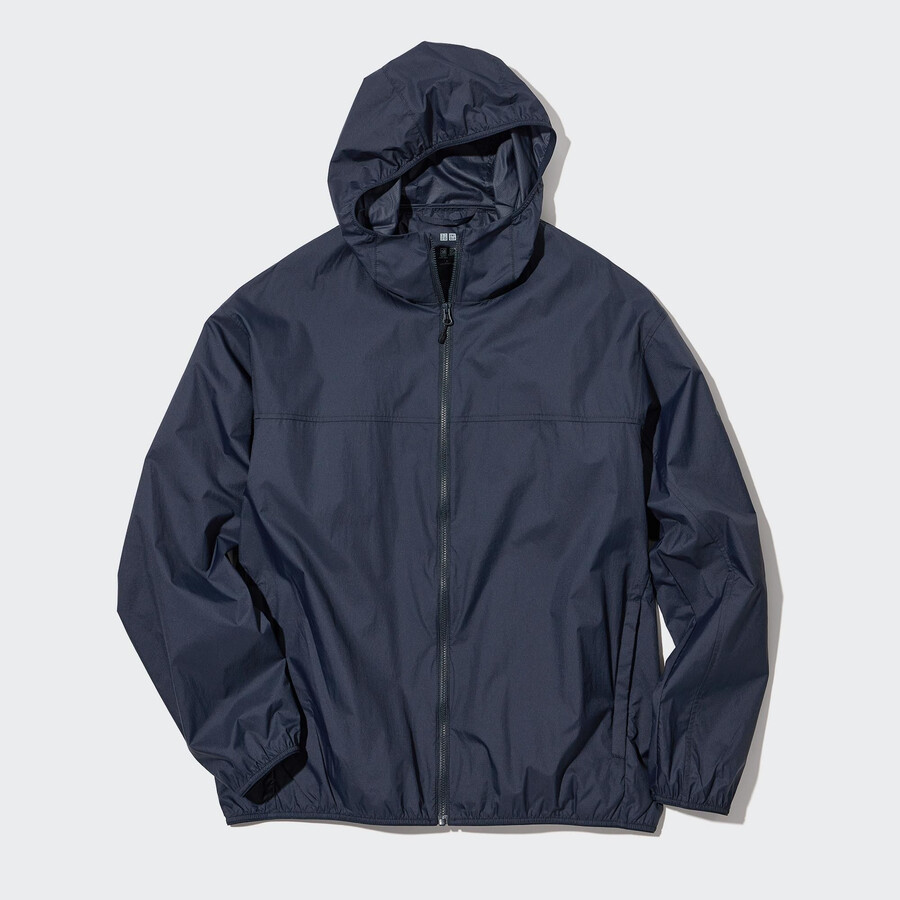 mens uniqlo uv protection pocketable jackets navy