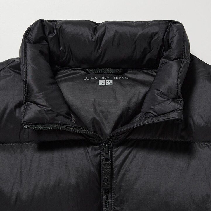 olive mens uniqlo ultra light down colour block jackets