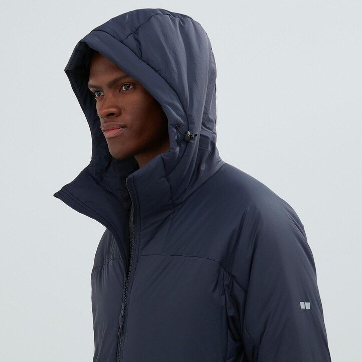 black mens uniqlo light warm padded jackets