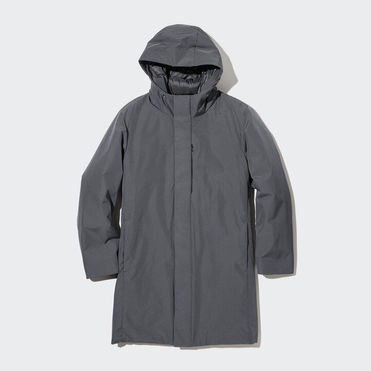 mens uniqlo hybrid down jackets black