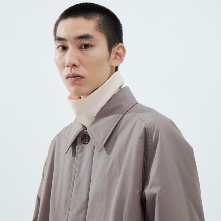 grey uniqlo padded single breasted mens jackets