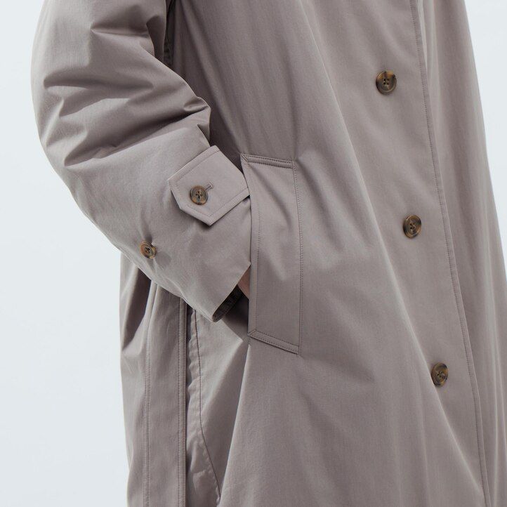 grey uniqlo padded single breasted mens jackets