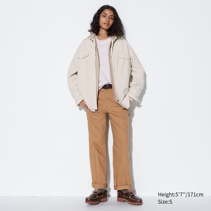 mens uniqlo jersey jackets beige