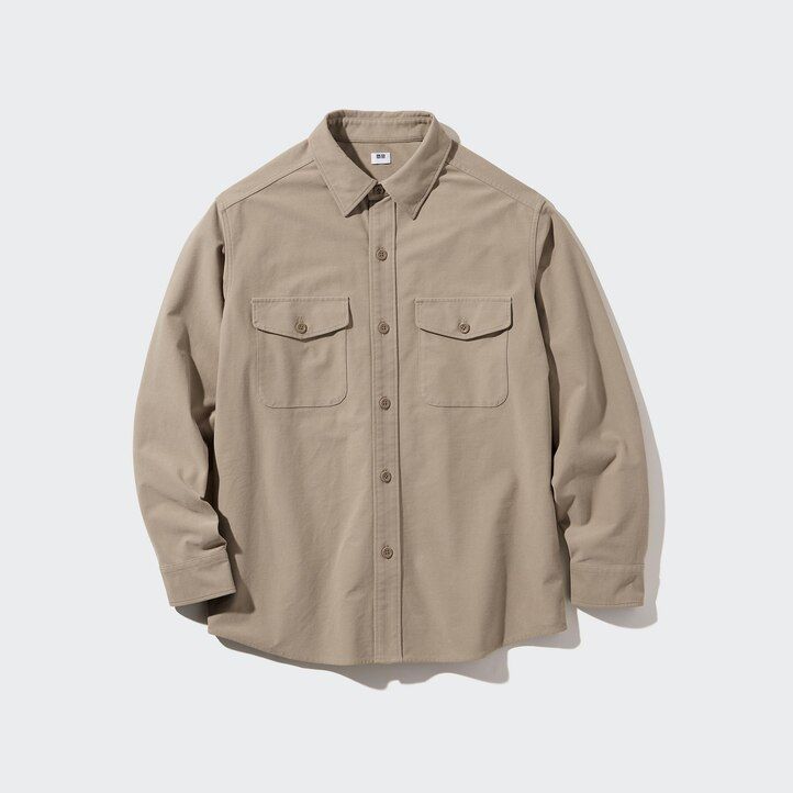 mens uniqlo jersey jackets beige