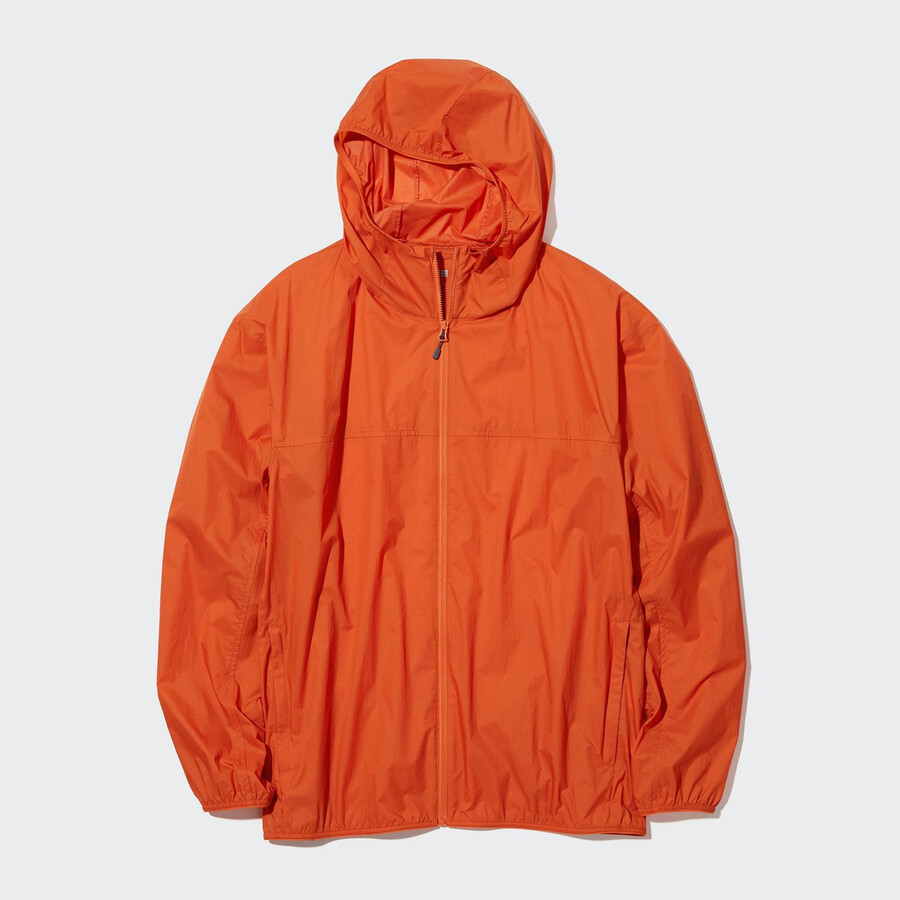 orange mens uniqlo uv protection 3d cut pocketable jackets
