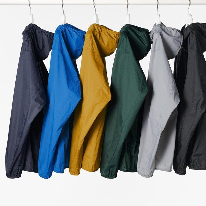 orange mens uniqlo uv protection 3d cut pocketable jackets