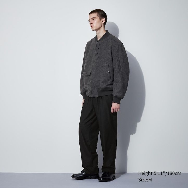 uniqlo heattech warm padded blouson mens jackets dark grey
