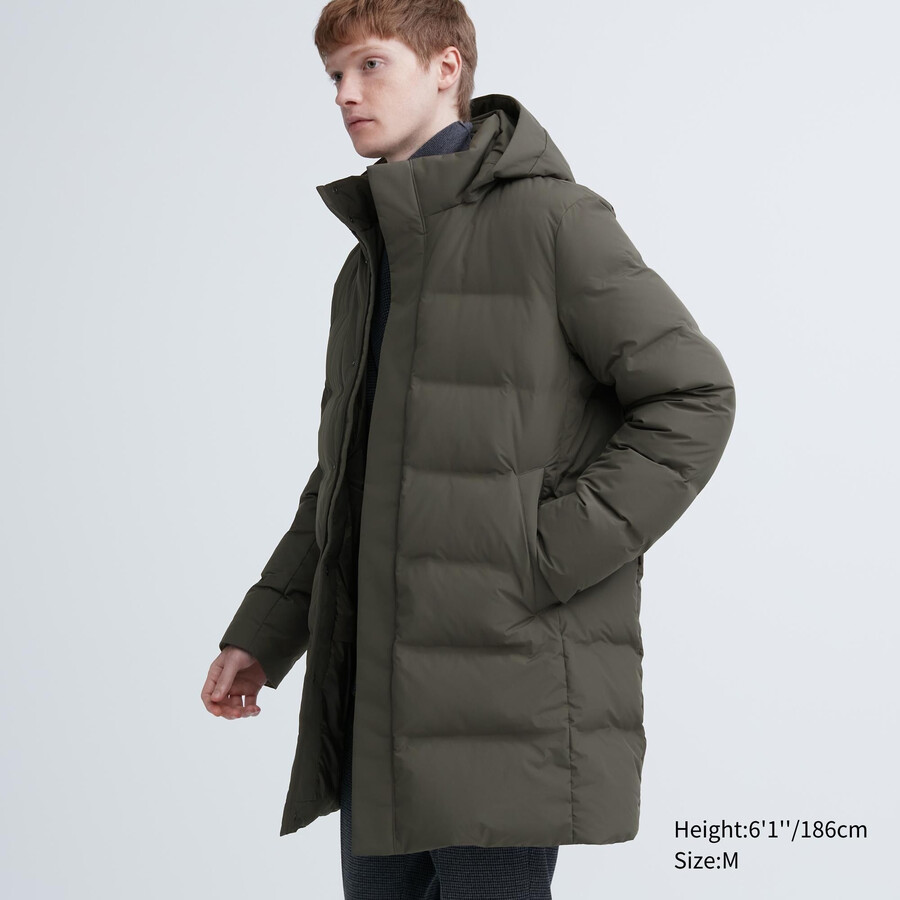 uniqlo seamless down mens jackets olive