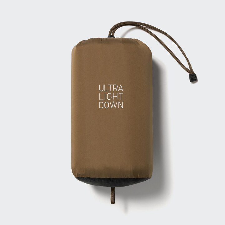 brown mens uniqlo ultra light down 3d cut jackets
