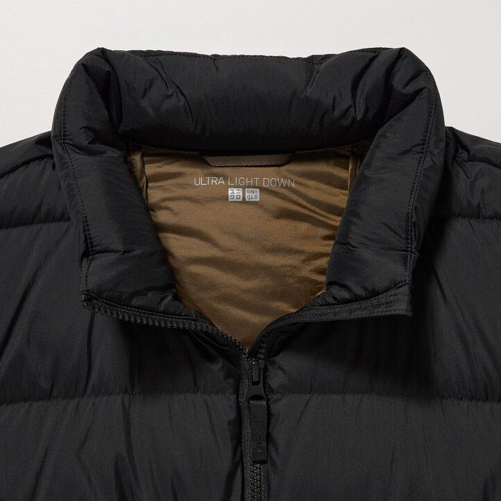 brown mens uniqlo ultra light down 3d cut jackets