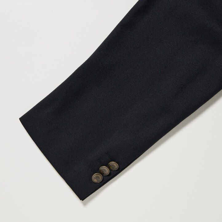 mens uniqlo tailored jackets navy