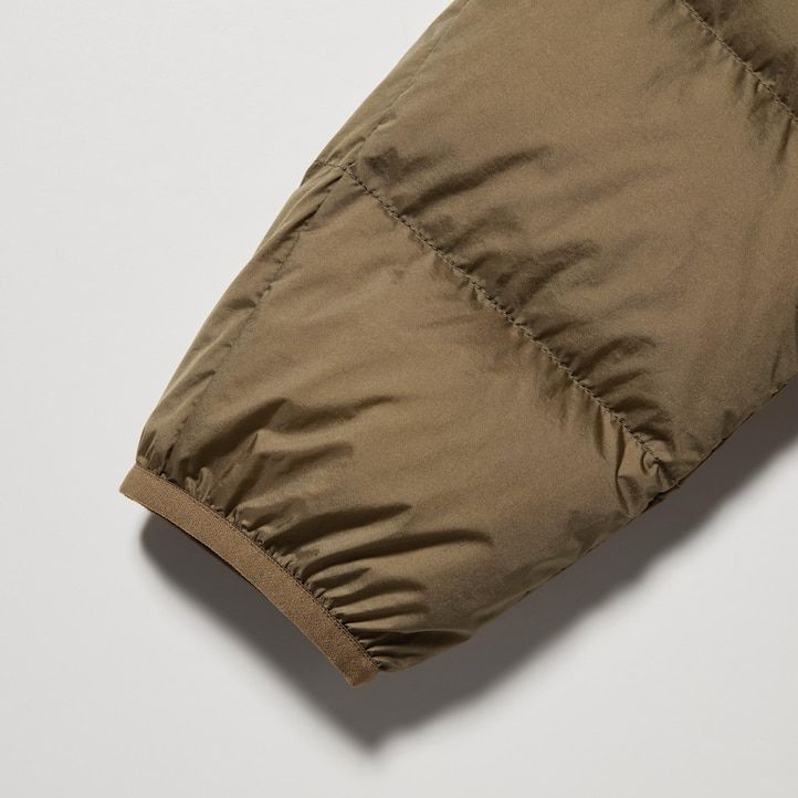 grey mens uniqlo 100pct recycled down jackets