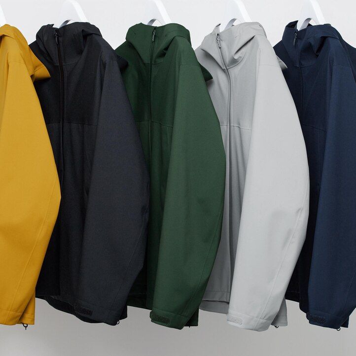 olive uniqlo blocktech 3d cut mens jackets