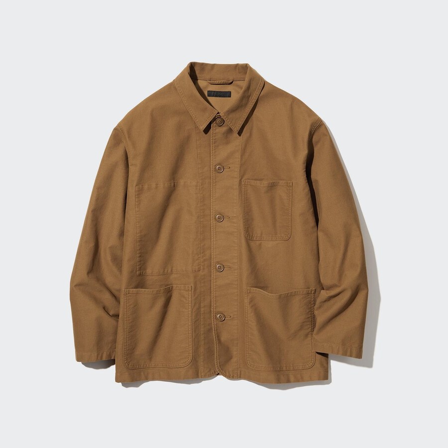 brown uniqlo utility mens jackets