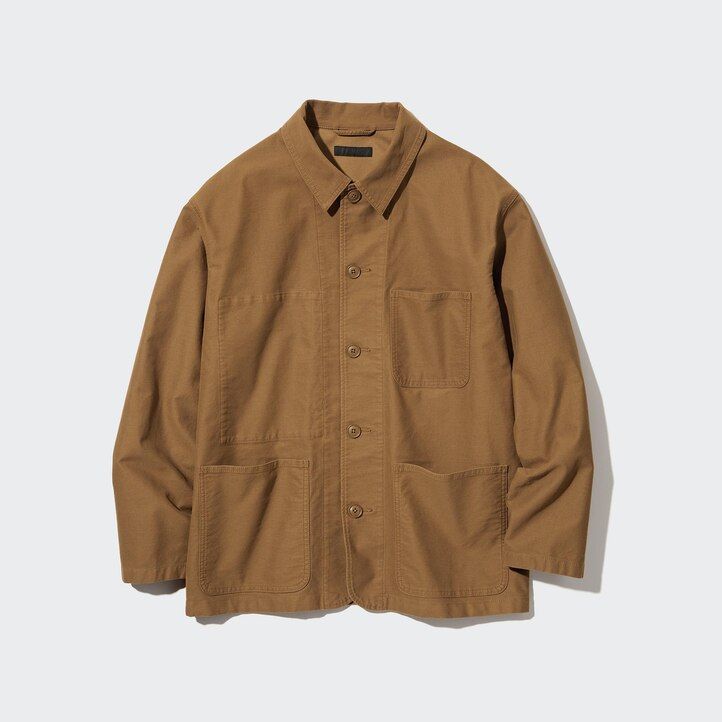 brown uniqlo utility mens jackets