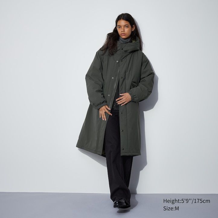 dark grey mens uniqlo heattech warm padded jackets